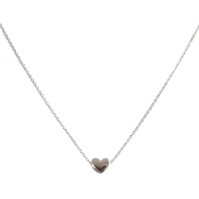 Farma Bijoux Necklace Silver Chain with Silver Heart 40/45cm