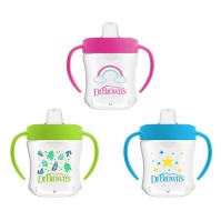 Dr. Browns Κύπελλο Μαλακό Στόμιο με Καπάκι και Λαβές Διάφορα Χρώματα 180ml