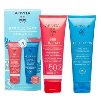 Apivita Bee Sun Safe Beach Essentials Hydra Fresh Face and Body Milk SPF50 100ml & Apivita After Sun Cool and Sooth Face and Body Gel-Cream 100ml