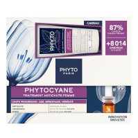 Phyto Phtyocyane Anti-Hair Loss Treatment for Progressive Hair Loss Vials 12x5ml & Anti-Hair Loss Shampoo 100ml