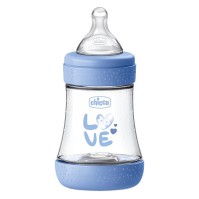 Chicco Perfect 5 Plastic Baby Bottle 0m+ Blue 150ml