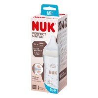 Nuk Perfect Match Γυάλινο Μπιμπερό 3m+ 230ml