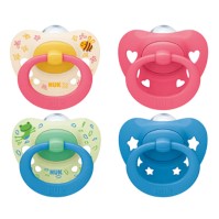 Nuk Signature Πιπίλα Σιλικόνης με Θήκη Διάφορα Σχέδια 6-18m 1 τεμάχιο