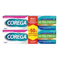 Corega Ultra Fresh γεύση Μέντα 2x40g