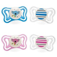 Chicco Physioforma Light Night Πιπίλα Σιλικόνης Μπλε ή Ροζ 6-16m 2 τεμάχια