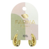 Farma Bijoux Earrings Eternity Gold Hoops 20mm