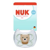 Nuk Perfect Match Air Silicone Soother 0-6m Bear 1 τεμάχιο