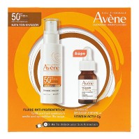 Avene Sun Care Fluid Anti-Pigmentation SPF50 Tinted 40ml & Avene Vitamin Activ Cg Serum 10ml