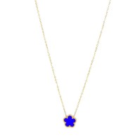 Farma Bijoux Υποαλλεγικό Κολιέ με με Μπλε Λουλούδι