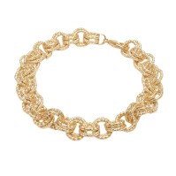 Farma Bijoux Υποαλλεργικό Βραχιόλι Βραχιόλι με Διπλή Χρυσή Αλυσίδα