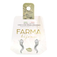 Farma Bijoux Υποαλλεργικά Σκουλαρίκια Κρύσταλλα Lucky Horn 12mm
