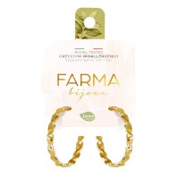 Farma Bijoux Υποαλλεργικά Σκουλαρίκια Κρίκοι Χρυσοί Σπιράλ 20mm