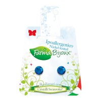 Farma Bijoux Υποαλλεργικά Σκουλαρίκια Κρύσταλλα Μπλε 6.2mm