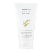 Thank You Farmer Rice Pure Clay Mask to Foam Cleanser 150ml