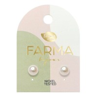 Farma Bijoux Earrings White Pearls 6mm