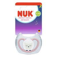 Nuk Perfect Match Air Night Silicone Soother 18-36m Sheep 1 τεμάχιο