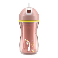 Chicco Sport Cup with Straw 14m+ Pink Penguin 266ml