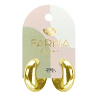 Farma Bijoux Earrings Golden Hoops 28mm