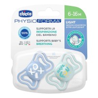 Chicco Physioforma Light Πιπίλα Σιλικόνης Σιέλ 6-16m 2 τεμάχια