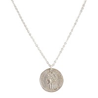 Farma Bijoux Necklace Silver Medallion 55/60cm