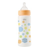 Chicco Perfect Easy Plastic Baby Bottle 4m+ Blue Dots 330ml