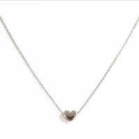 Farma Bijoux Υποαλλεγικό Κολιέ Ασημί με Καρδιά 40/45cm