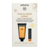 Apivita Hyaluronic Acid and Honey Hand Cream 50ml & Honey Lip Care 4.4g