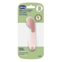 Chicco Babys First Spoon 8m+ Pink 1 τεμάχιο