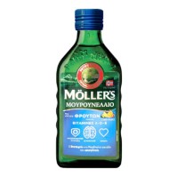 Mollers Μουρουνέλαιο Υγρό γεύση Φρούτα 250ml
