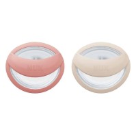 Nuk Mommy Feel Silicone Soother 0-9m Red-White 2 τεμάχια