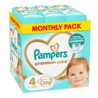 Pampers Monthly Pack Premium Care No. 4 (9-14 kg) 174 τεμάχια