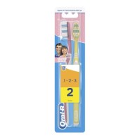 Oral-B 123 Indicator 40mm Toothbrush Medium 2 τεμάχια