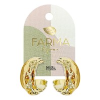 Farma Bijoux Earrings Central Gold Hoop Earrings 24mm