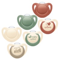 Nuk for Nature Silicone Soother 6-18m Διάφορα Σχέδια 2 τεμάχια