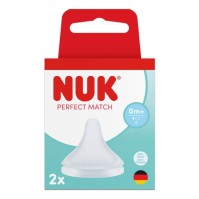 Nuk Perfect Match Silicone Nipple 0m+ Small 2 τεμάχια