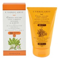 LErbolario Sun Cream with Carrot Sesame & Shea SPF30 125ml