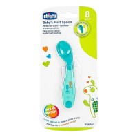 Chicco Babys First Spoon 8m+ Green 1 τεμάχιο