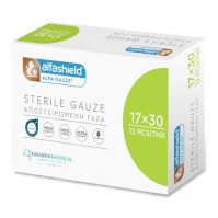 Alfashield Αποστειρωμένες Γάζες 17x30cm 12 τεμάχια