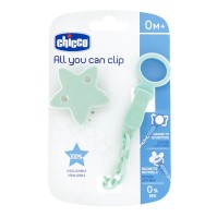 Chicco Soother Clip Αστεράκι 0m+ 1 τεμάχιο