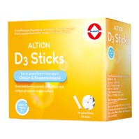Altion D3 Sticks 1000iu γεύση Πορτοκάλι 30 φακελάκια