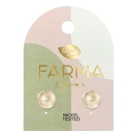 Farma Bijoux Earrings Cream Rose Pearls 8mm