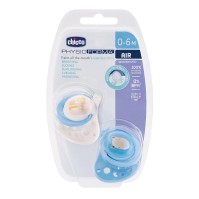 Chicco Physioforma Air Silicone Soother 0-6m Beige-Blue 2 τεμάχια