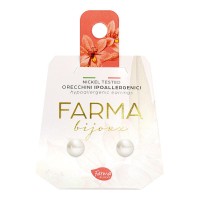 Farma Bijoux Υποαλλεγικά Σκουλαρίκια Πέρλες Κρεμ 6mm