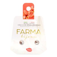 Farma Bijoux Earrings Round Crystals 6.2mm