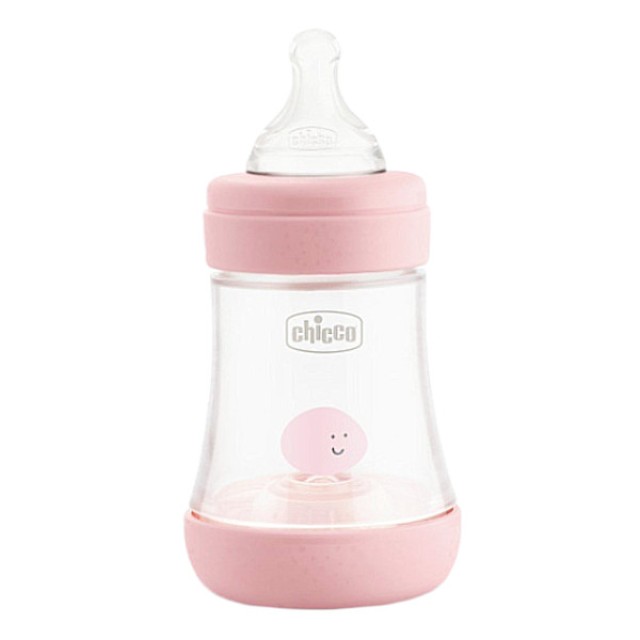 Chicco Perfect 5 Plastic Baby Bottle 0m+ Pink 150ml