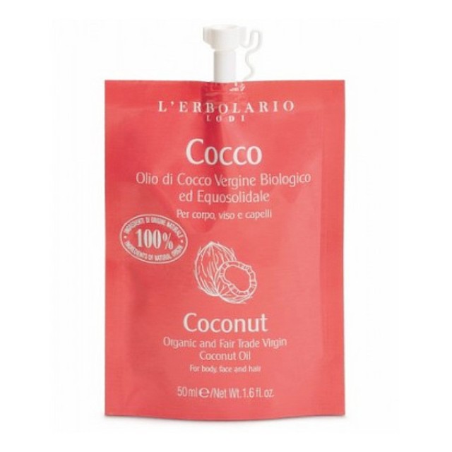 L'Erbolario Cocco Οργανικό Έλαιο για Μαλλιά, Πρόσωπο και Σώμα 50ml