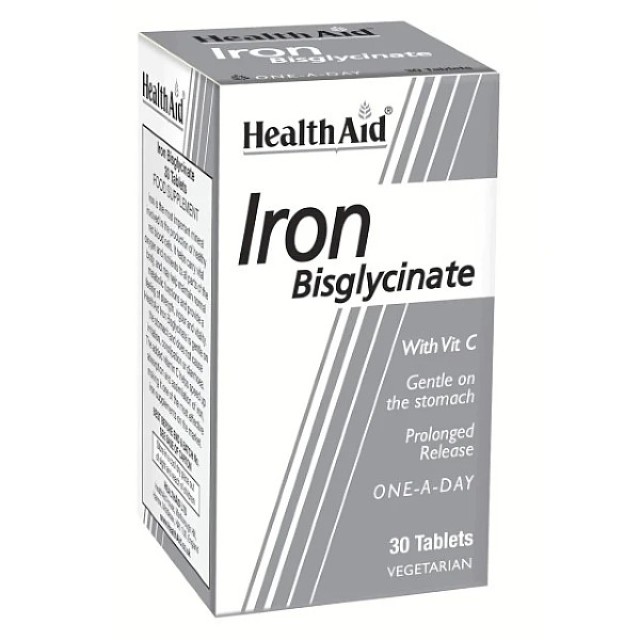 Health Aid Iron Bisglycinate 30 ταμπλέτες