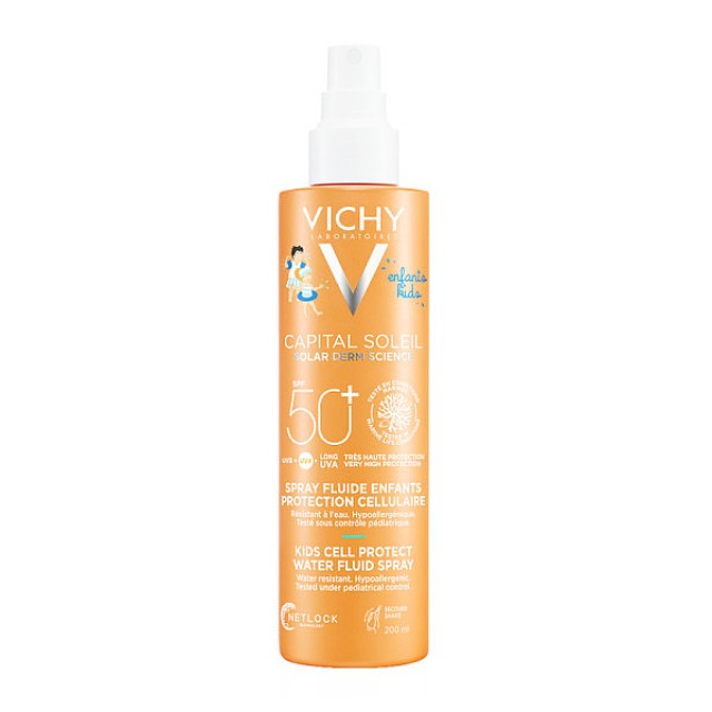 Vichy Capital Soleil Kids Cell Protect Water Fluid Spray SPF50 200ml