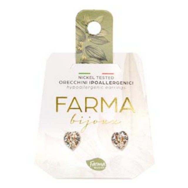 Farma Bijoux Earrings Crystal Hearts 6mm