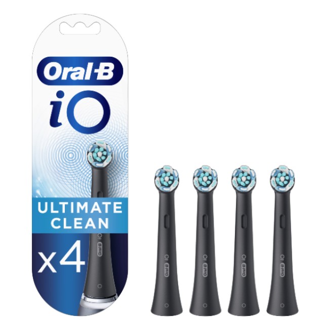 Oral-B iO Ultimate Clean Black Κεφαλές Βουρτσίσματος 4 τεμάχια